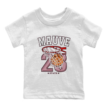 Air Jordan 1 Mauve shirt to match jordans Basketball sneaker tees AJ1 Mauve SNRT Sneaker Tees Sneaker Matching Clothing Brand Baby Toddler White 2 T-Shirt