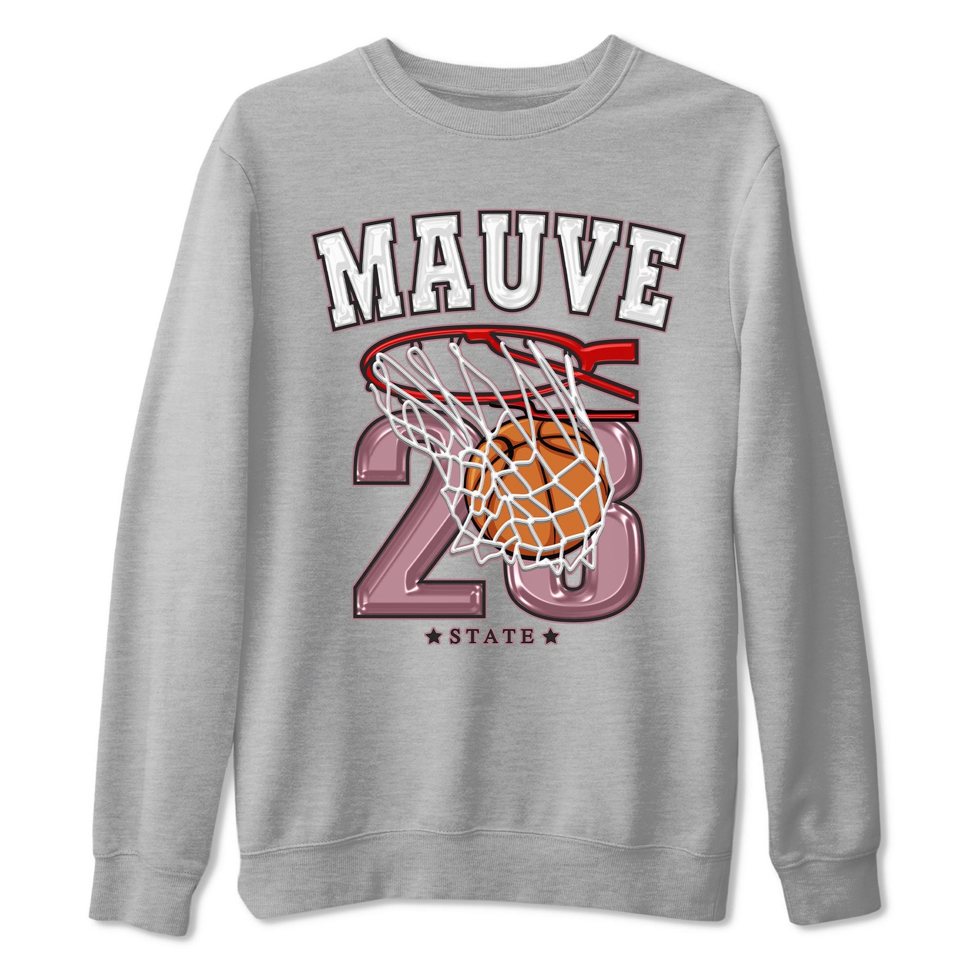 Air Jordan 1 Mauve shirt to match jordans Basketball sneaker tees AJ1 Mauve SNRT Sneaker Tees Sneaker Matching Clothing Brand Unisex Sneaker Tee Heather Grey 2 T-Shirt