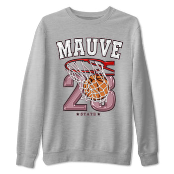 Air Jordan 1 Mauve shirt to match jordans Basketball sneaker tees AJ1 Mauve SNRT Sneaker Tees Sneaker Matching Clothing Brand Unisex Sneaker Tee Heather Grey 2 T-Shirt