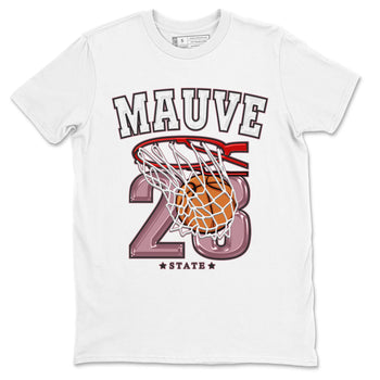 Air Jordan 1 Mauve shirt to match jordans Basketball sneaker tees AJ1 Mauve SNRT Sneaker Tees Sneaker Matching Clothing Brand Unisex Sneaker Tee White 2 T-Shirt