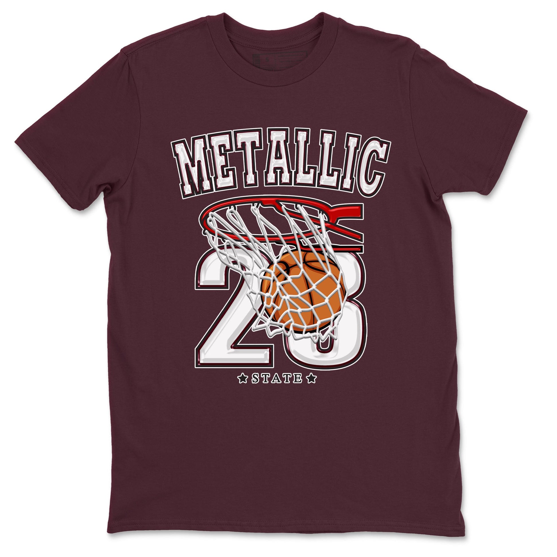 AJ1 Metalic Burgundy shirt to match jordans Basketball sneaker tees Air Jordan 1 Metalic Burgundy SNRT Sneaker Release Tees unisex cotton Maroon 2 crew neck shirt