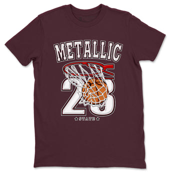 AJ1 Metalic Burgundy shirt to match jordans Basketball sneaker tees Air Jordan 1 Metalic Burgundy SNRT Sneaker Release Tees unisex cotton Maroon 2 crew neck shirt