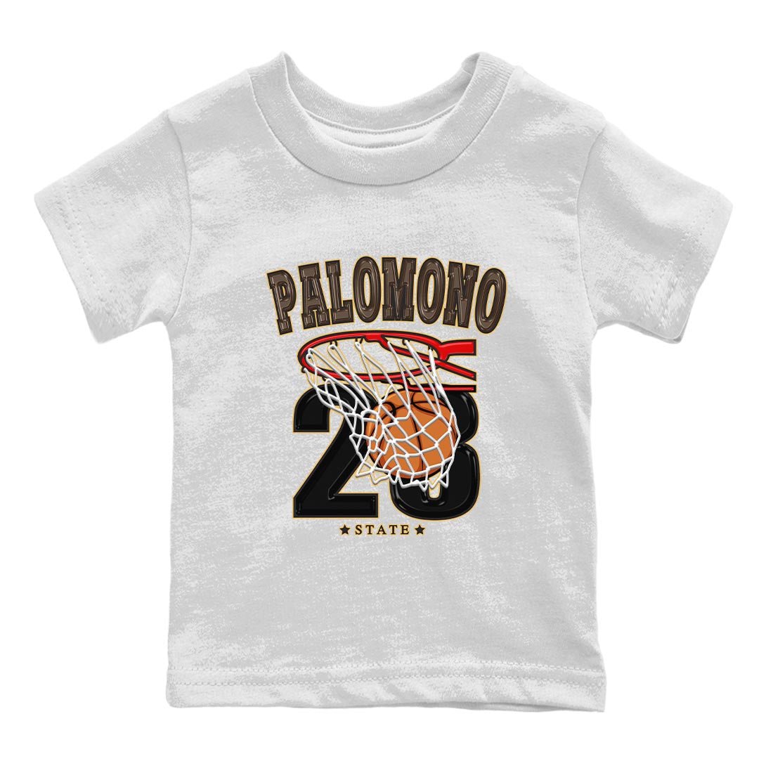 Air Jordan 1 Palomino shirt to match jordans Basketball sneaker tees Crew Neck Jordan 1 Retro High OG Palomino SNRT Sneaker Release Tees Baby Toddler White 2 T-Shirt