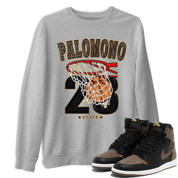Air Jordan 1 Palomino shirt to match jordans Basketball sneaker tees Crew Neck Jordan 1 Retro High OG Palomino SNRT Sneaker Release Tees Unisex Casual Shirts Heather Grey 1 T-Shirt
