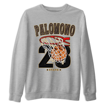 Air Jordan 1 Palomino shirt to match jordans Basketball sneaker tees Crew Neck Jordan 1 Retro High OG Palomino SNRT Sneaker Release Tees Unisex Casual Shirts Heather Grey 2 T-Shirt