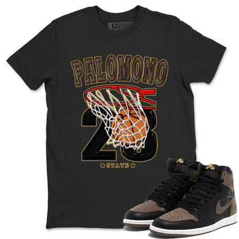 Air Jordan 1 Palomino shirt to match jordans Basketball sneaker tees Crew Neck Jordan 1 Retro High OG Palomino SNRT Sneaker Release Tees Unisex Casual Shirts Black 1 T-Shirt