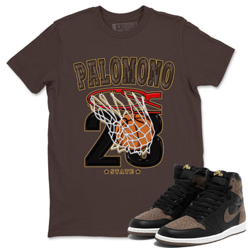 Air Jordan 1 Palomino shirt to match jordans Basketball sneaker tees Crew Neck Jordan 1 Retro High OG Palomino SNRT Sneaker Release Tees Unisex Casual Shirts Dark Chocolate 1 T-Shirt