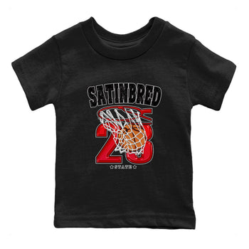 Air Jordan 1 Satin Bred shirt to match jordans Basketball sneaker tees AJ1 Retro Satin Bred SNRT Sneaker Tees Sneaker Matching Clothing Brand Baby Toddler Black 2 T-Shirt