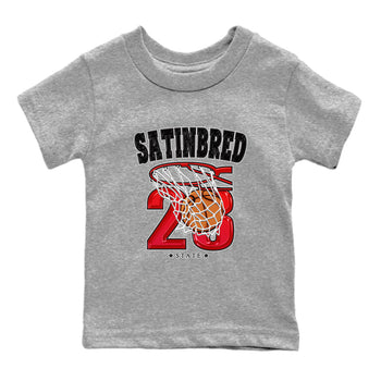 Air Jordan 1 Satin Bred shirt to match jordans Basketball sneaker tees AJ1 Retro Satin Bred SNRT Sneaker Tees Sneaker Matching Clothing Brand Baby Toddler Heather Grey 2 T-Shirt