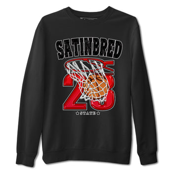 Air Jordan 1 Satin Bred shirt to match jordans Basketball sneaker tees AJ1 Retro Satin Bred SNRT Sneaker Tees Sneaker Matching Clothing Brand Unisex Sneaker Tee Black 2 T-Shirt
