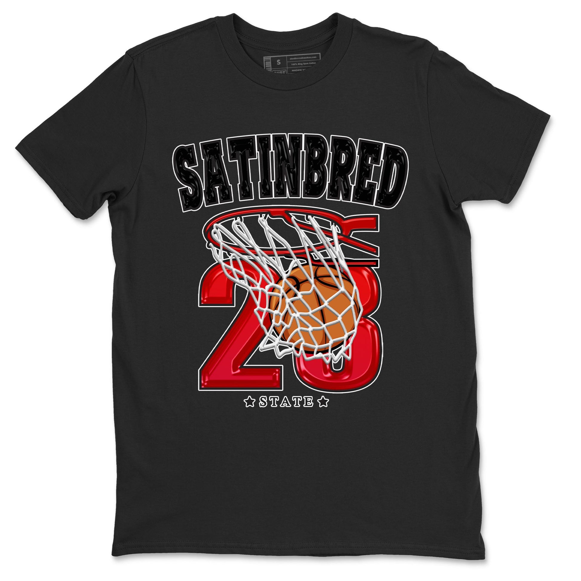 Air Jordan 1 Satin Bred shirt to match jordans Basketball sneaker tees AJ1 Retro Satin Bred SNRT Sneaker Tees Sneaker Matching Clothing Brand Unisex Sneaker Tee Black 2 T-Shirt
