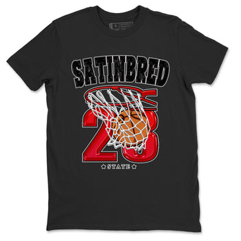 Air Jordan 1 Satin Bred shirt to match jordans Basketball sneaker tees AJ1 Retro Satin Bred SNRT Sneaker Tees Sneaker Matching Clothing Brand Unisex Sneaker Tee Black 2 T-Shirt
