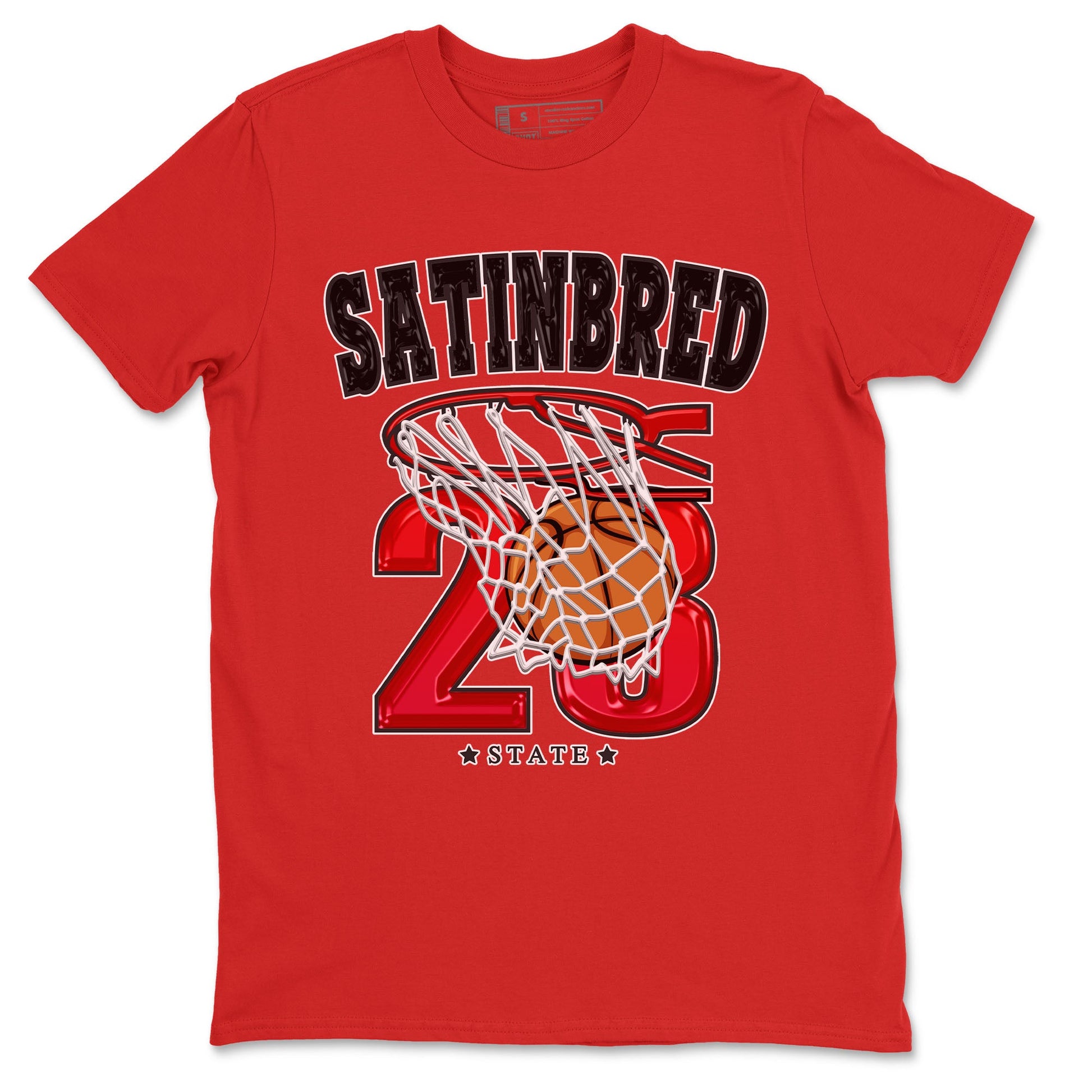 Air Jordan 1 Satin Bred shirt to match jordans Basketball sneaker tees AJ1 Retro Satin Bred SNRT Sneaker Tees Sneaker Matching Clothing Brand Unisex Sneaker Tee Red 2 T-Shirt