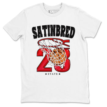 Air Jordan 1 Satin Bred shirt to match jordans Basketball sneaker tees AJ1 Retro Satin Bred SNRT Sneaker Tees Sneaker Matching Clothing Brand Unisex Sneaker Tee White 2 T-Shirt
