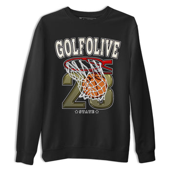 Jordan 1 Low X Travis Scott Golf Olive shirt to match jordans Basketball sneaker release tees Air Jordan 1 Travis Scott Golf Olive SNRT Sneaker Tees Unisex Streetwear Clothing Black 2 T-Shirt