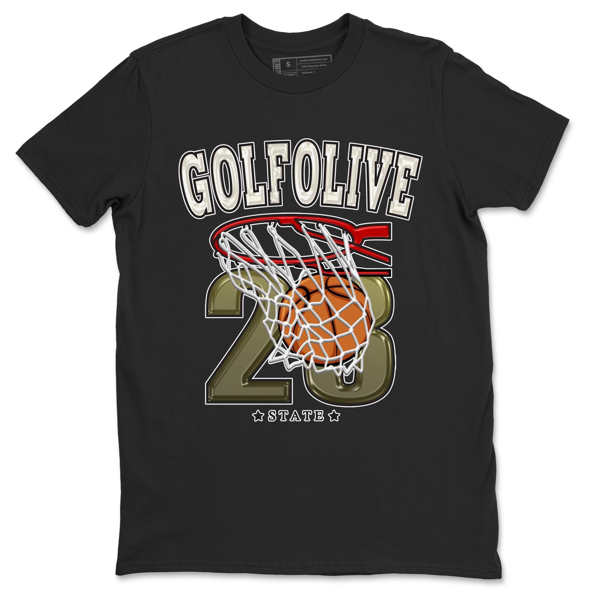 Jordan 1 Low X Travis Scott Golf Olive shirt to match jordans Basketball sneaker release tees Air Jordan 1 Travis Scott Golf Olive SNRT Sneaker Tees Unisex Streetwear Clothing Black 2 T-Shirt