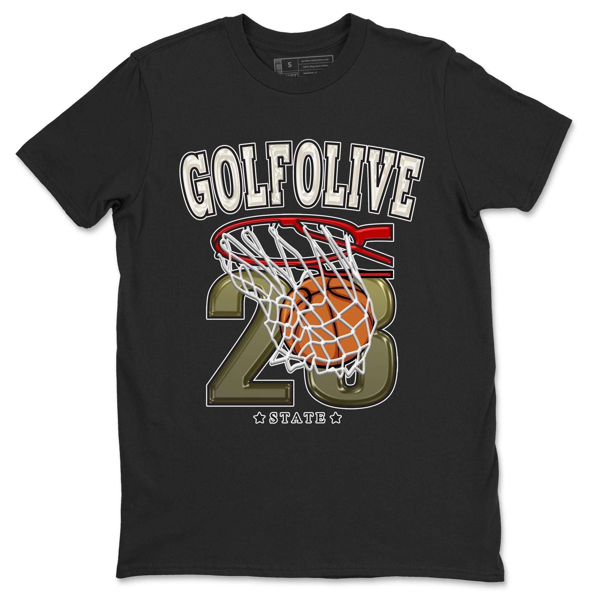 Jordan 1 Low X Travis Scott Golf Olive shirt to match jordans Basketball sneaker release tees Air Jordan 1 Travis Scott Golf Olive SNRT Sneaker Tees Unisex Streetwear Clothing Black 2 T-Shirt