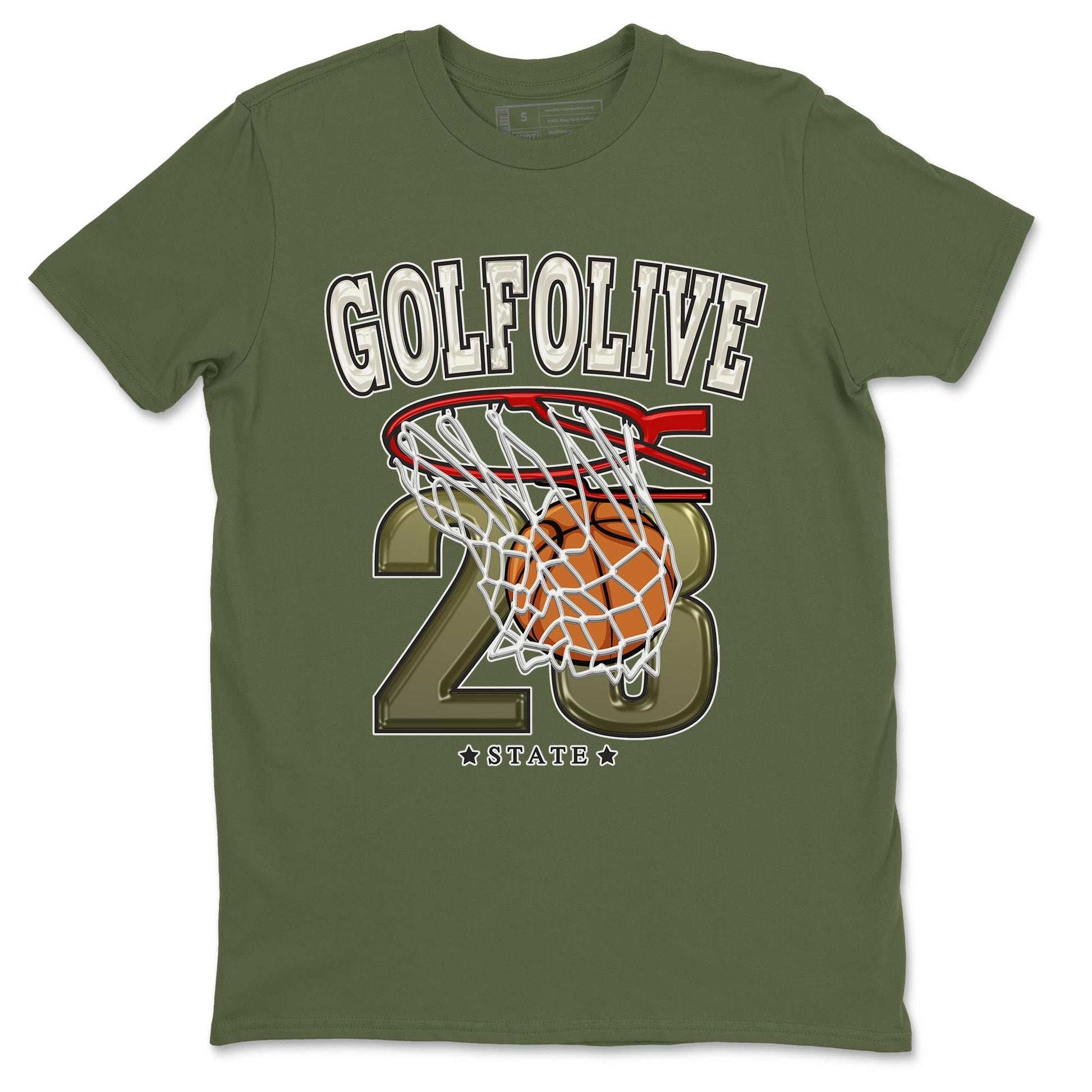 Jordan 1 Low X Travis Scott Golf Olive shirt to match jordans Basketball sneaker release tees Air Jordan 1 Travis Scott Golf Olive SNRT Sneaker Tees Unisex Streetwear Clothing Military Green 2 T-Shirt