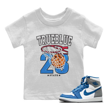 Jordan 1 True Blue Sneaker Match Tees Basketball Sneaker Tees Jordan 1 True Blue Sneaker Release Tees Kids Shirts