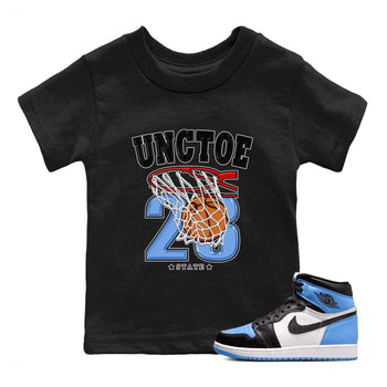 Air Jordan 1 Retro High OG University Blue shirt to match jordans Basketball sneaker tees Air Jordan 1 UNC Toe SNRT Sneaker Release Tees Baby Toddler Black 1 T-Shirt