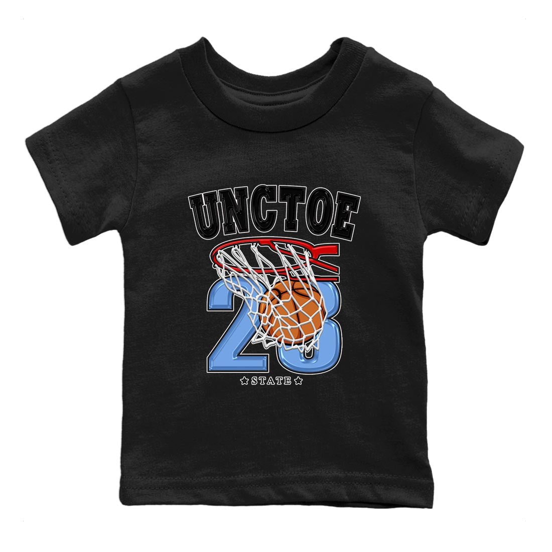 Air Jordan 1 Retro High OG University Blue shirt to match jordans Basketball sneaker tees Air Jordan 1 UNC Toe SNRT Sneaker Release Tees Baby Toddler Black 2 T-Shirt