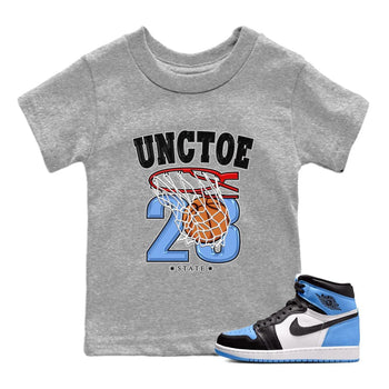 Air Jordan 1 Retro High OG University Blue shirt to match jordans Basketball sneaker tees Air Jordan 1 UNC Toe SNRT Sneaker Release Tees Baby Toddler Heather Grey 1 T-Shirt