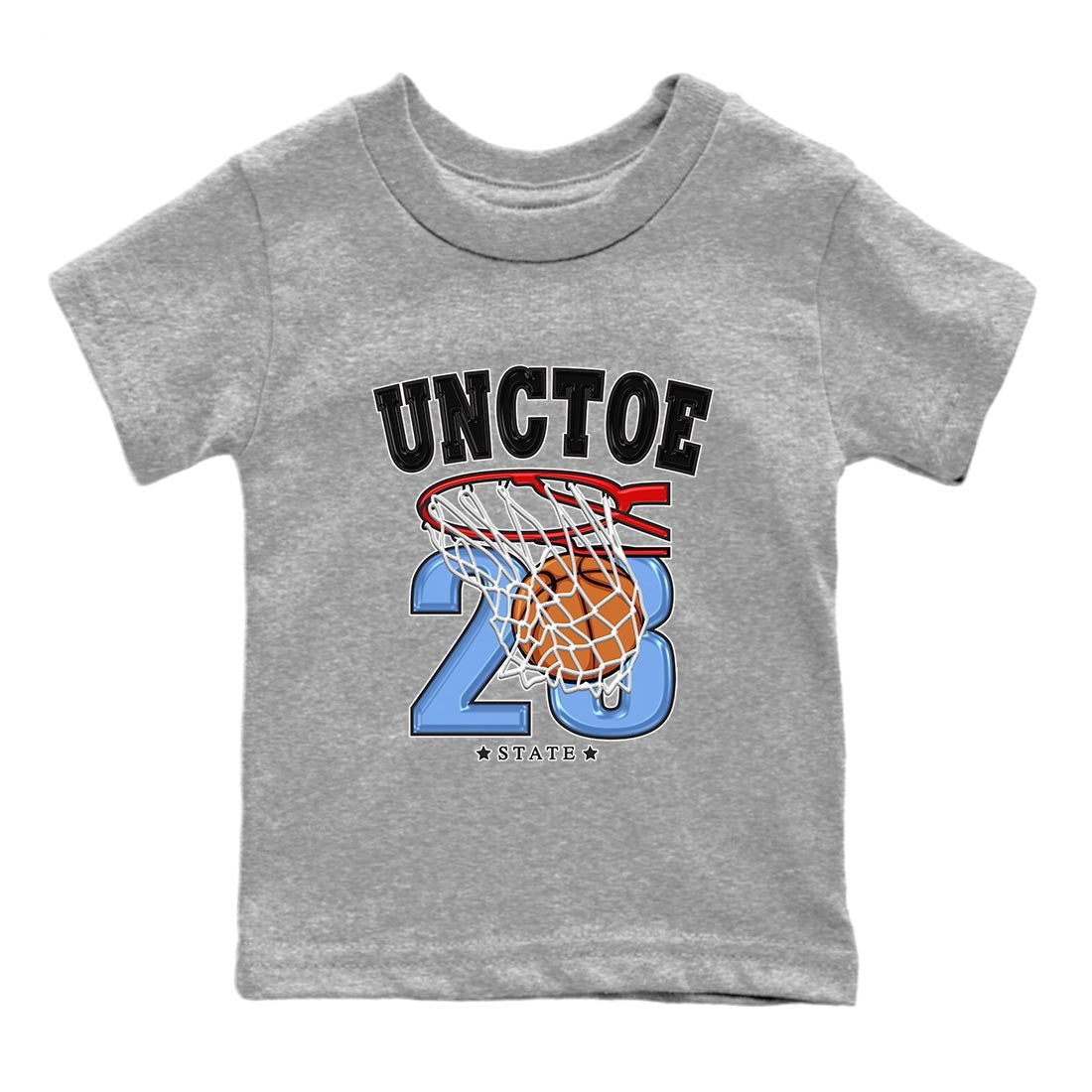 Air Jordan 1 Retro High OG University Blue shirt to match jordans Basketball sneaker tees Air Jordan 1 UNC Toe SNRT Sneaker Release Tees Baby Toddler Heather Grey 2 T-Shirt