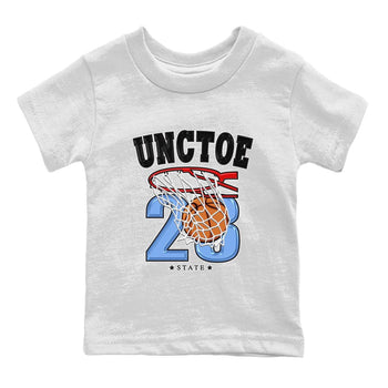 Air Jordan 1 Retro High OG University Blue shirt to match jordans Basketball sneaker tees Air Jordan 1 UNC Toe SNRT Sneaker Release Tees Baby Toddler White 2 T-Shirt