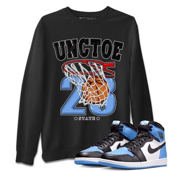 Air Jordan 1 Retro High OG University Blue shirt to match jordans Basketball sneaker tees Air Jordan 1 UNC Toe SNRT Sneaker Release Tees Unisex Black 1 T-Shirt