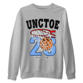 Air Jordan 1 Retro High OG University Blue shirt to match jordans Basketball sneaker tees Air Jordan 1 UNC Toe SNRT Sneaker Release Tees Unisex Heather Grey 2 T-Shirt