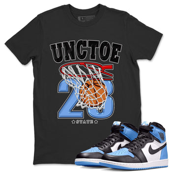Air Jordan 1 Retro High OG University Blue shirt to match jordans Basketball sneaker tees Air Jordan 1 UNC Toe SNRT Sneaker Release Tees Unisex Black 1 T-Shirt