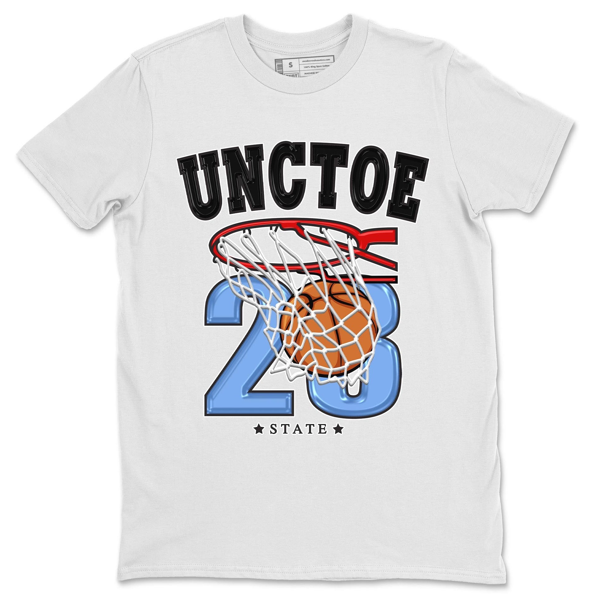Air Jordan 1 Retro High OG University Blue shirt to match jordans Basketball sneaker tees Air Jordan 1 UNC Toe SNRT Sneaker Release Tees Unisex White 2 T-Shirt