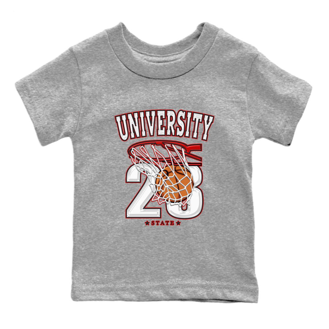 1s Low University Red shirt to match jordans Basketball sneaker tees Air Jordan 1 University Red SNRT Sneaker Tees Sneaker Matching Clothing Brand Baby Toddler Heather Grey 2 T-Shirt