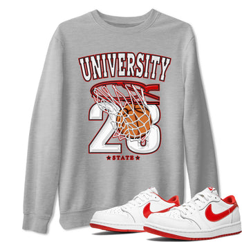 1s Low University Red shirt to match jordans Basketball sneaker tees Air Jordan 1 University Red SNRT Sneaker Tees Sneaker Matching Clothing Brand Unisex Sneaker Tee Heather Grey 1 T-Shirt