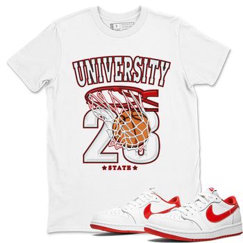 1s Low University Red shirt to match jordans Basketball sneaker tees Air Jordan 1 University Red SNRT Sneaker Tees Sneaker Matching Clothing Brand Unisex Sneaker Tee White 1 T-Shirt