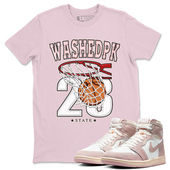 Air Jordan 1 Washed Pink Sneaker Match Tees Basketball Sneaker Tees AJ1 Washed Pink Sneaker Release Tees Unisex Shirts Pink 1