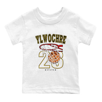 1s Yellow Ochre shirt to match jordans Basketball sneaker tees Air Jordan 1 High OG Yellow Ochre SNRT sneaker release tees baby toddler White 2 cotton Shirt