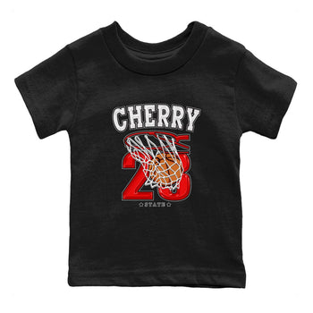 Jordan 12 Retro Cherry shirt to match jordans Varsity Red Basketball special sneaker matching tees 12s Cherry SNRT sneaker tees Baby Toddler Black 2 T-Shirt