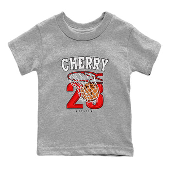 Jordan 12 Retro Cherry shirt to match jordans Varsity Red Basketball special sneaker matching tees 12s Cherry SNRT sneaker tees Baby Toddler Heather Grey 2 T-Shirt