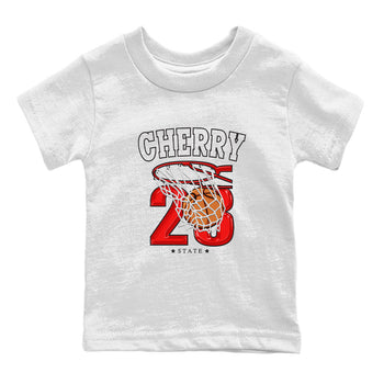 Jordan 12 Retro Cherry shirt to match jordans Varsity Red Basketball special sneaker matching tees 12s Cherry SNRT sneaker tees Baby Toddler White 2 T-Shirt