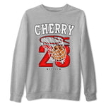 Jordan 12 Retro Cherry shirt to match jordans Varsity Red Basketball special sneaker matching tees 12s Cherry SNRT sneaker tees Unisex Heather Grey 2 T-Shirt