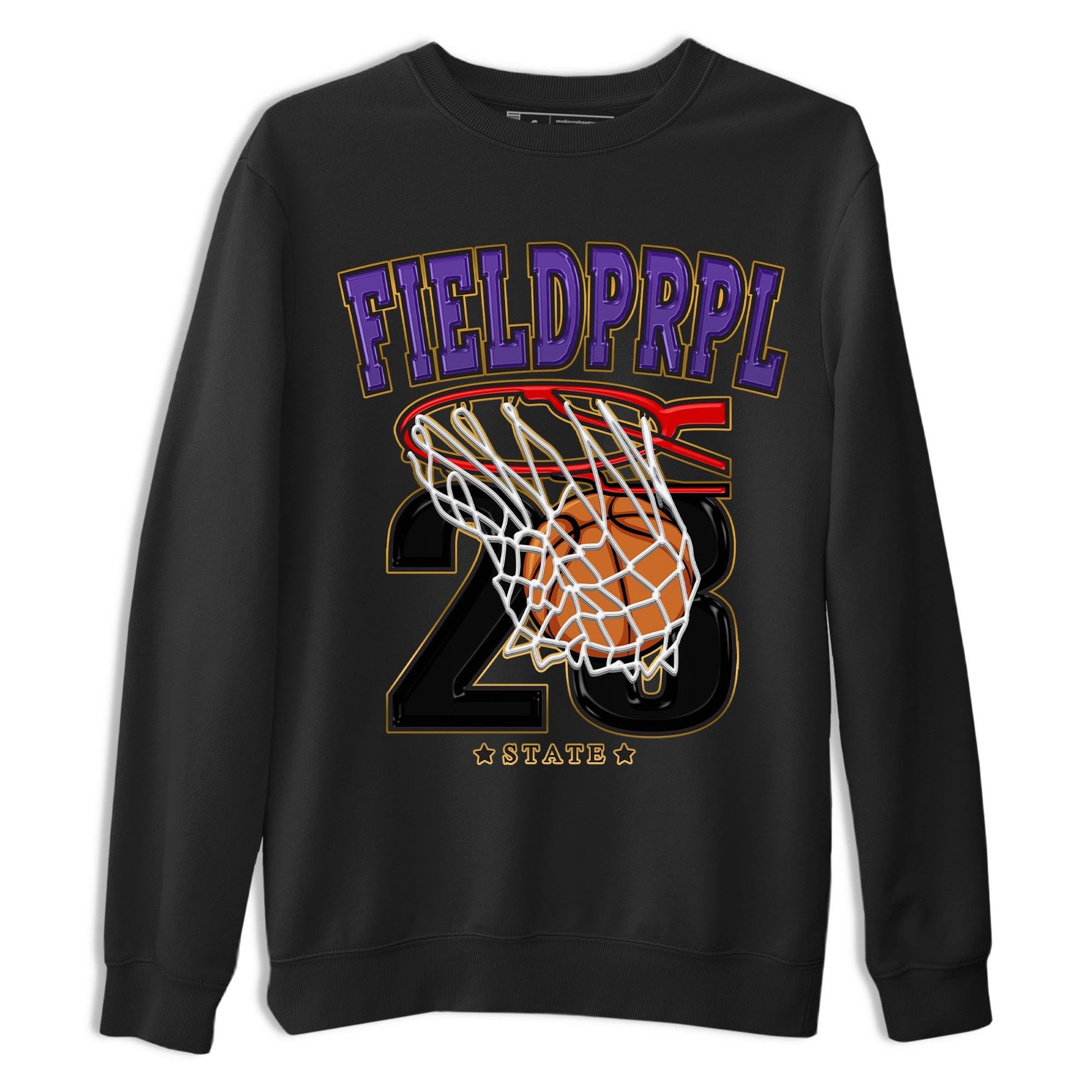 12s Field Purple shirt to match jordans Basketball sneaker tees Air Jordan 12 Field Purple SNRT Sneaker Release Tees Crew Neck Casual Unisex Black 2 T-Shirt