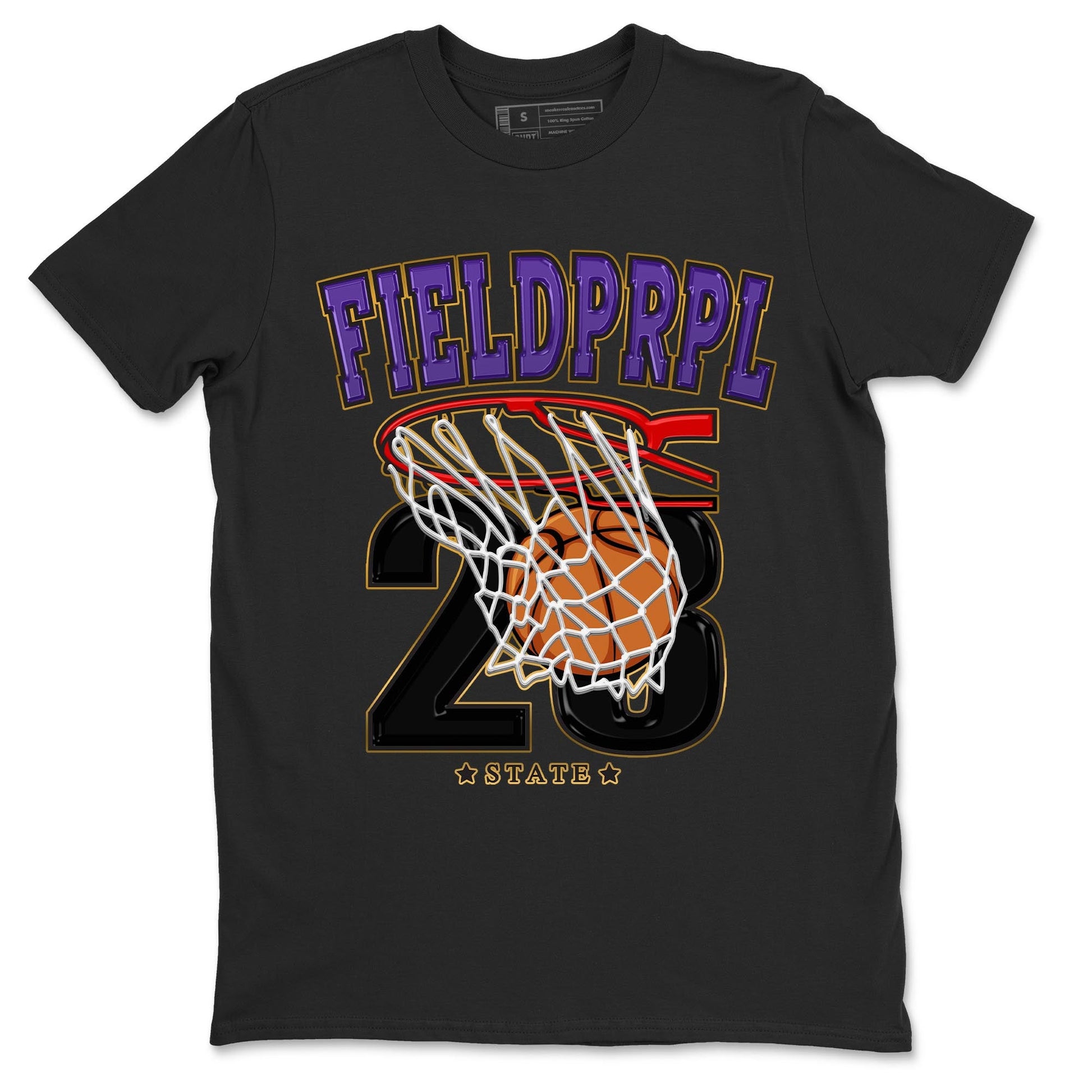 12s Field Purple shirt to match jordans Basketball sneaker tees Air Jordan 12 Field Purple SNRT Sneaker Release Tees Crew Neck Casual Unisex Black 2 T-Shirt