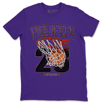 12s Field Purple shirt to match jordans Basketball sneaker tees Air Jordan 12 Field Purple SNRT Sneaker Release Tees Crew Neck Casual Unisex Purple 2 T-Shirt
