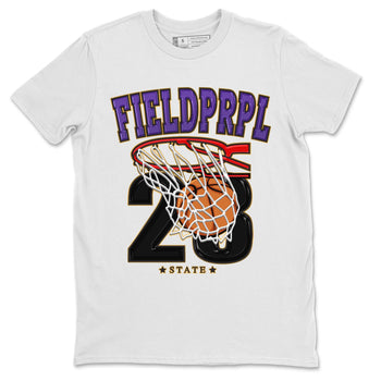 12s Field Purple shirt to match jordans Basketball sneaker tees Air Jordan 12 Field Purple SNRT Sneaker Release Tees Crew Neck Casual Unisex White 2 T-Shirt