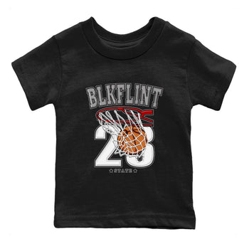 Air Jordan 13 Black Flint Sneaker Match Tees Basketball Sneaker Tees AJ 13s Black Flint Sneaker Release Tees Kids Shirts Black 2