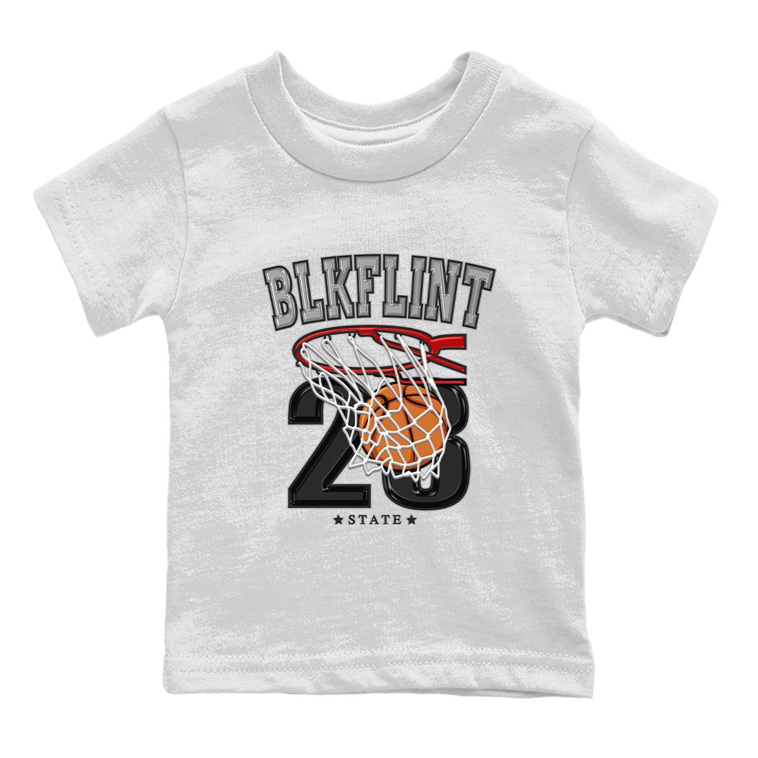 Air Jordan 13 Black Flint Sneaker Match Tees Basketball Sneaker Tees AJ 13s Black Flint Sneaker Release Tees Kids Shirts White 2