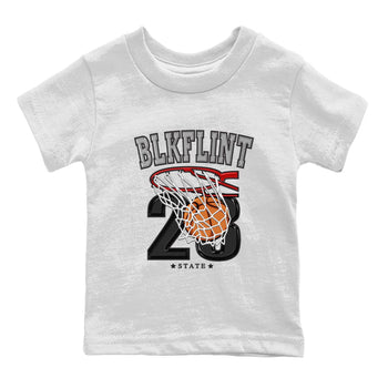 Air Jordan 13 Black Flint Sneaker Match Tees Basketball Sneaker Tees AJ 13s Black Flint Sneaker Release Tees Kids Shirts White 2