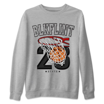 Air Jordan 13 Black Flint Sneaker Match Tees Basketball Sneaker Tees AJ 13s Black Flint Sneaker Release Tees Unisex Shirts Heather Grey 2