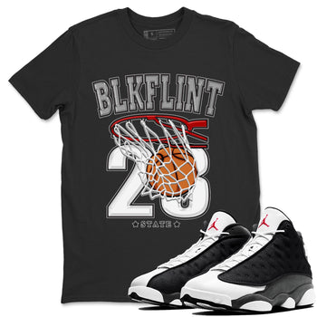 Air Jordan 13 Black Flint Sneaker Match Tees Basketball Sneaker Tees AJ 13s Black Flint Sneaker Release Tees Unisex Shirts Black 1